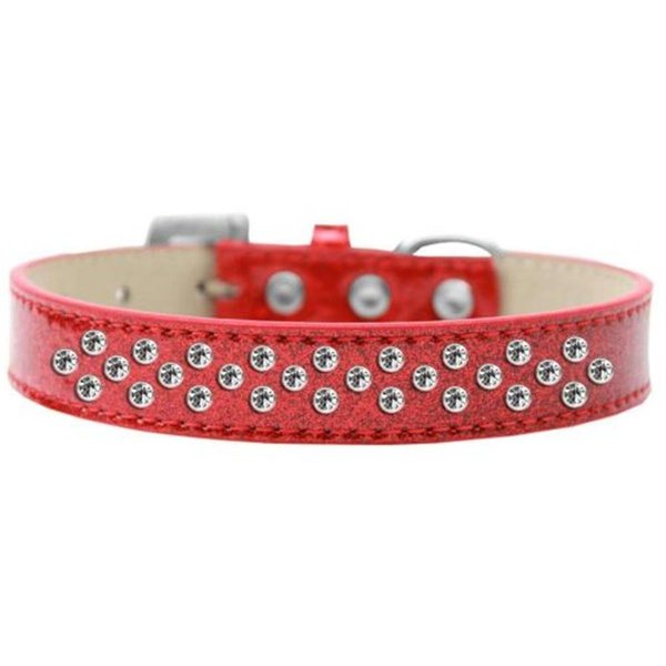 Unconditional Love Sprinkles Ice Cream Clear Crystals Dog CollarRed Size 12 UN851402